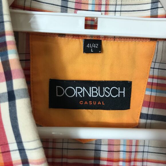 Dornbusch Shirt Men's Size L Plaid Long Sleeve Cotton Button Up Multicolor - Picture 8 of 9